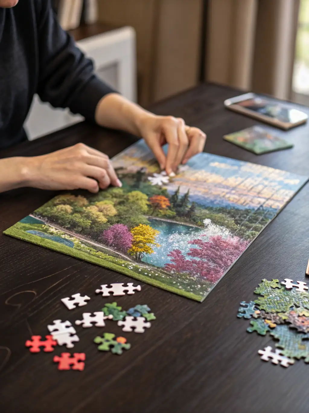 An image showcasing a player successfully completing a challenging puzzle in the C7 game, with visual cues indicating AI assistance and personalized hints.