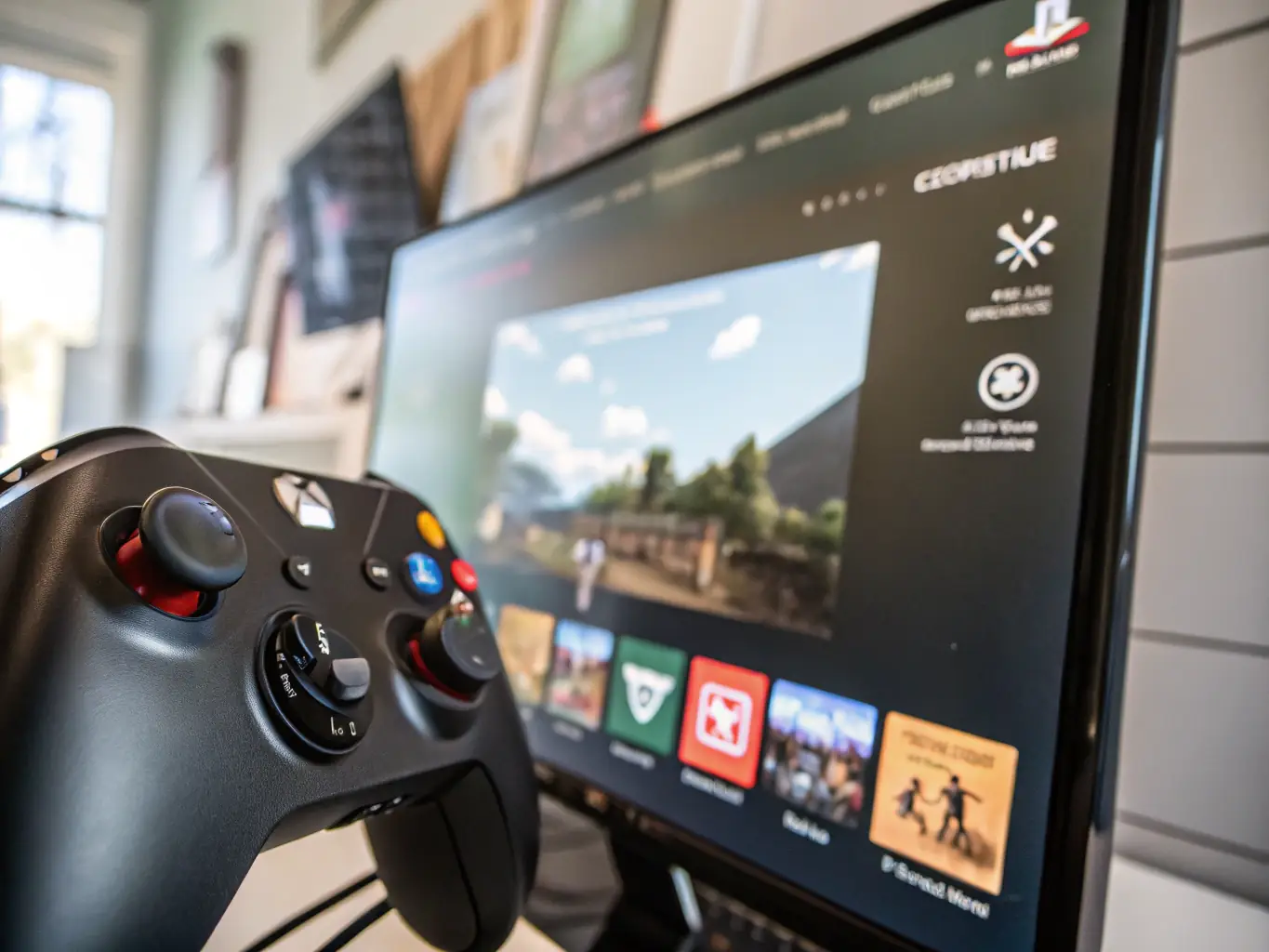 An artistic rendering of the C7 game interface, emphasizing the sleek design and user-friendly interface, with vibrant colors and intuitive controls.